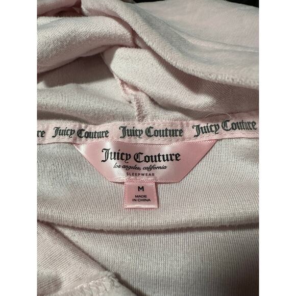 Juicy Couture Y2K  “JUICY” Jeweled Comfy Lounge Set Pink Velour Size Medium - Picture 7 of 16